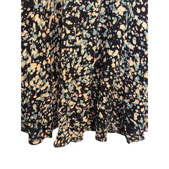 Paper Crown Floral Print Womens XS Black Multicolor Bell Sleeve Dress - Picture 8 of 9